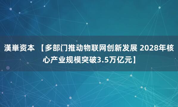漢崋资本 【多部门推动物联网创新发展 2028年核心产业规模突破3.5万亿元】