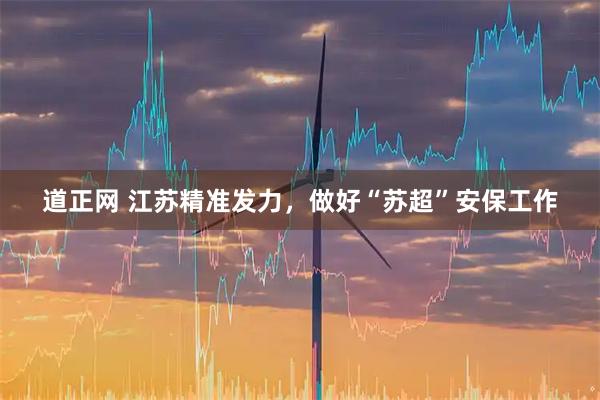 道正网 江苏精准发力，做好“苏超”安保工作