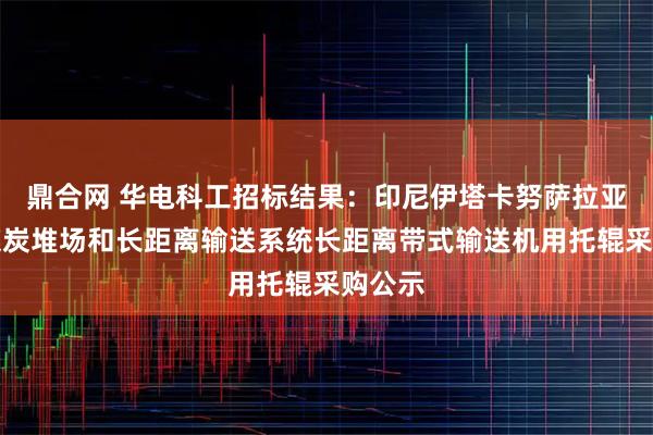 鼎合网 华电科工招标结果:印尼伊塔卡努萨拉亚项目煤炭堆场和长距离输送系统长距离带式输送机用托辊采购公示