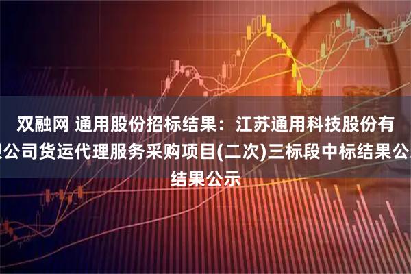 双融网 通用股份招标结果：江苏通用科技股份有限公司货运代理服务采购项目(二次)三标段中标结果公示