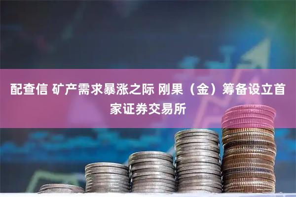 配查信 矿产需求暴涨之际 刚果（金）筹备设立首家证券交易所